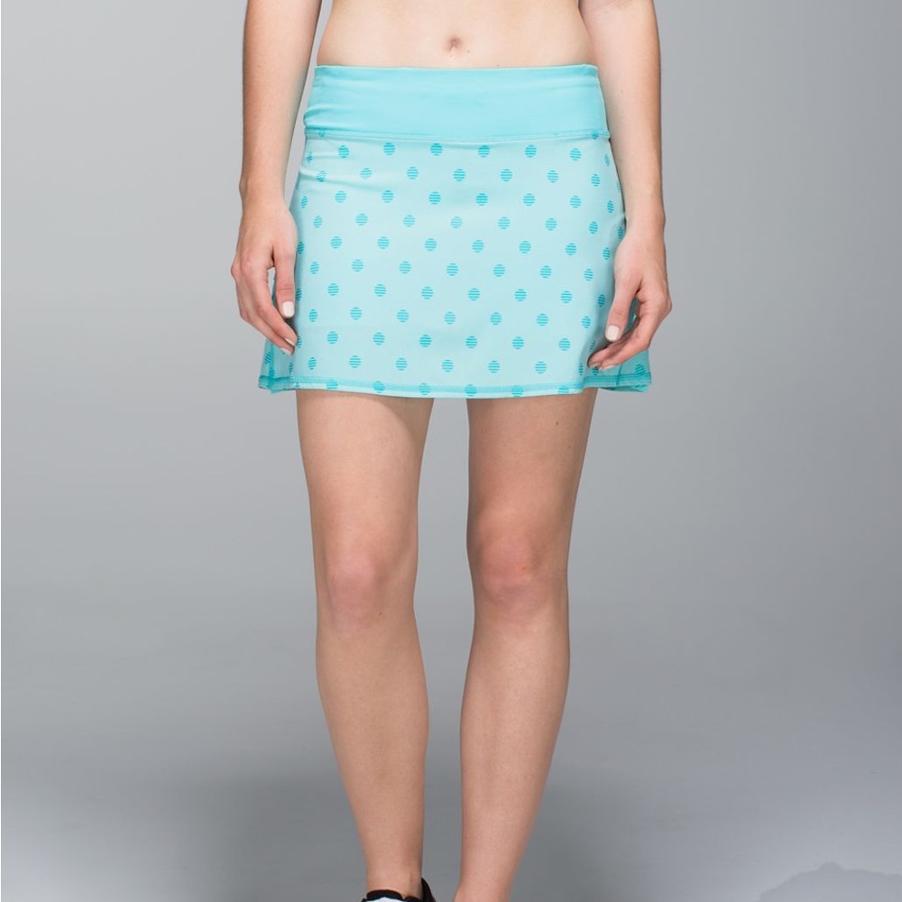 Lululemon Pace Setter Skirt Stripe Dot Angel Blue - Picture 2 of 11